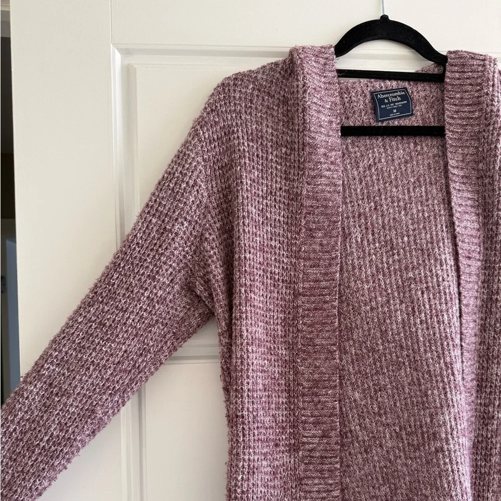 Abercrombie & Fitch Purple Hooded Cardigan Size Medium